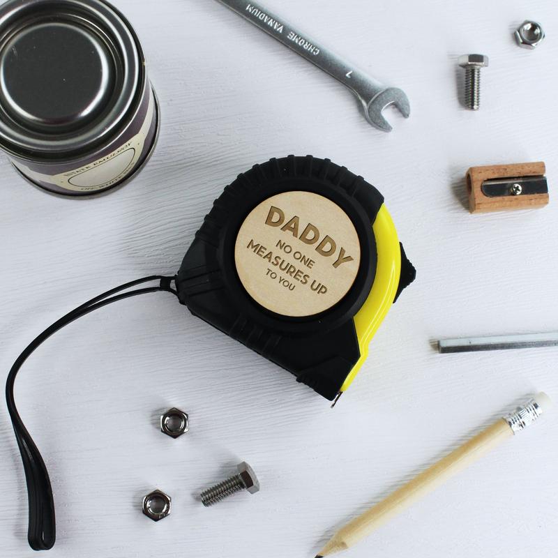 GiftsinaJiffy Personalised 3M 5M 7.5M Tape Measure, Practical Father’s Day Gift for Grandad 'No One Measures Up To You' DIY Daddy, Dad, Taid Tool Present 5