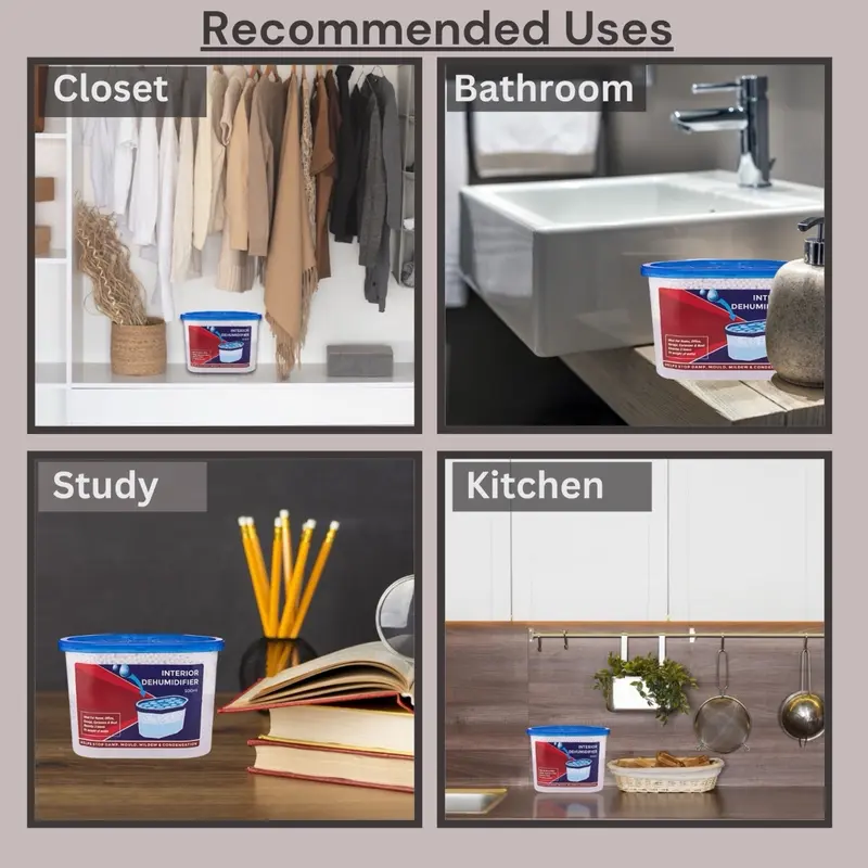 Interior Dehumidifers - Damp Trap, Catches Moisture, Mildew Remover - Great for Library, Bookshelves, Home in the Winter and More 2