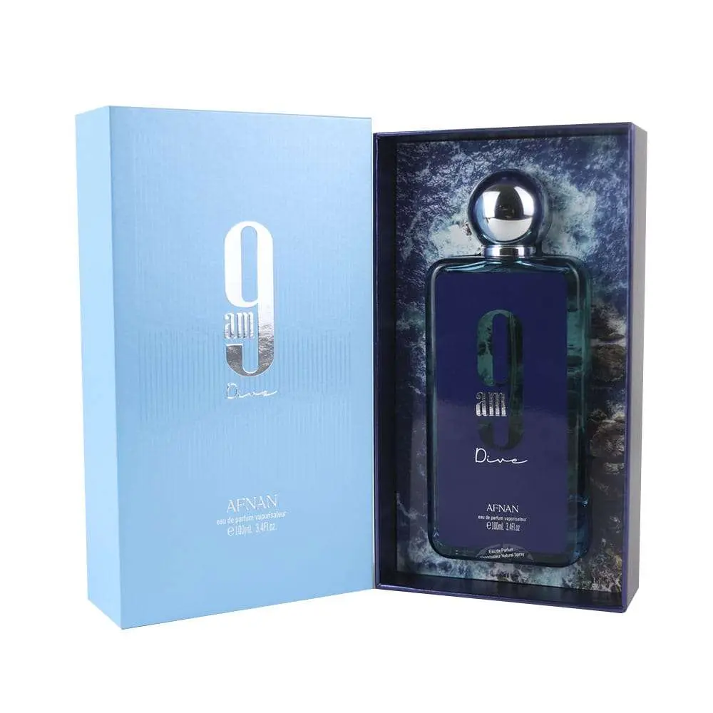 Afnan 9AM Dive Eau De Parfum 100ml - Fresh Citrus and Green Apple Scent for an Energizing Start to Your Day