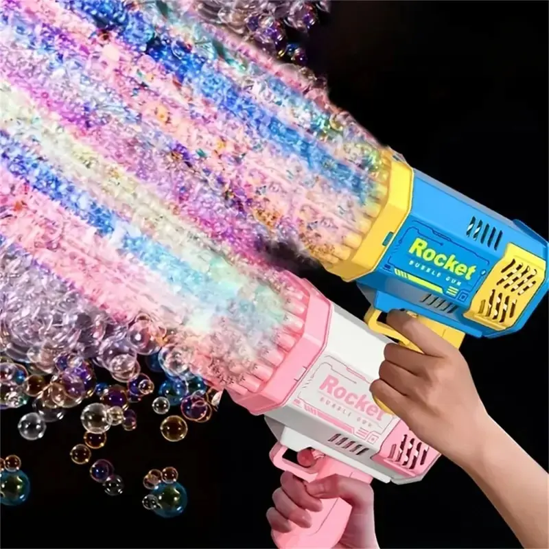 40 Hole Rocket Launcher Handheld Portable Electric Automatic Bubble Gun Party Birthday Gift Toy(without Bubble Water) 0