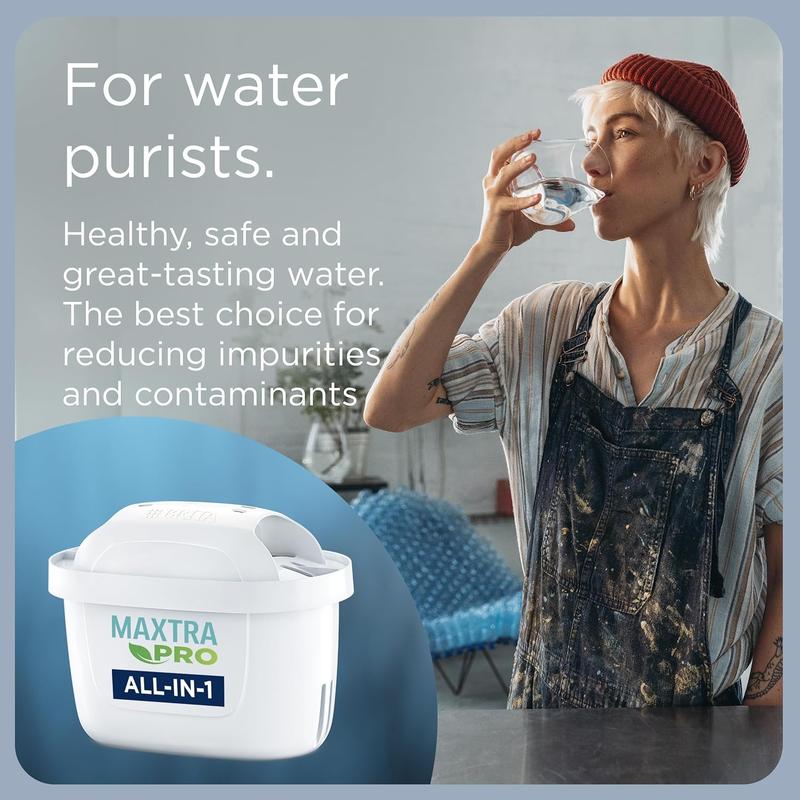 BRITA MAXTRA PRO All-in-1 Water Filter Cartridge 6 Pack (New) - Original BRITA Refill reducing impurities, Chlorine, PFAS, pesticides and limescale for tap Water with Better Taste 4