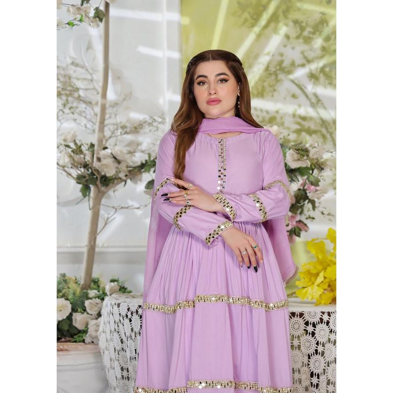 HK267 Atlanta - Lilac Readymade Linen Suit 2