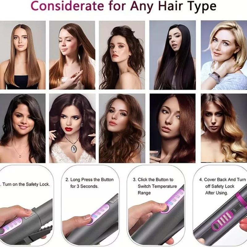 2-in-1 Cordless Portable Hair Straightener & Curler – Wireless Styling Pocket straightener Lightweight Comfort 4