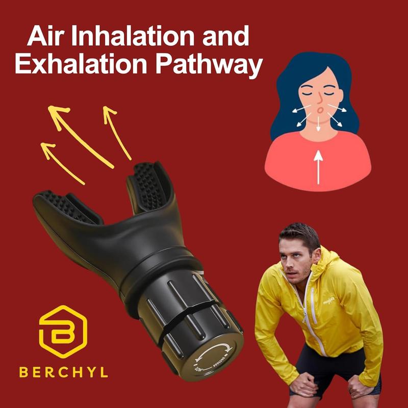 Lung Trainer - Portable Breathing Exerciser for Enhanced Lung Capacity, Adjustable Resistance Handheld Device for Respiratory Therapy, Ideal for Athletes & Fitness Enthusiasts. Easy to Clean. barbells original  lava 7