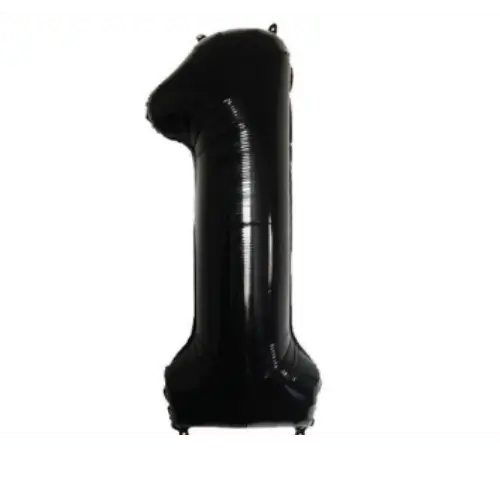 40" inch Black Foil Number Balloons. Helium Happy Birthday Anniversary Balloon.Number Age Balloon. Pack Decor premium  balloons 2