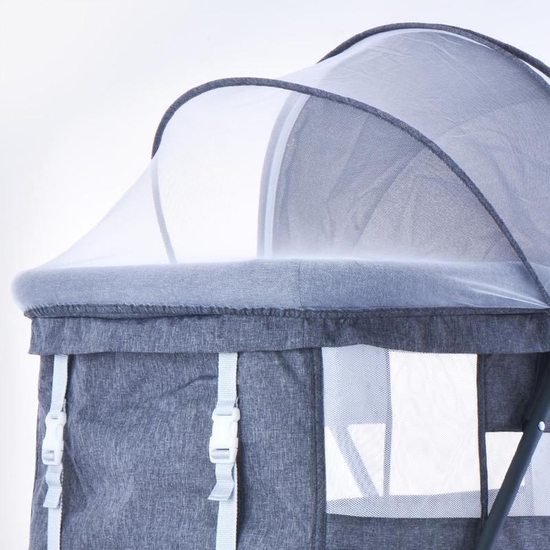 Product Introduction of UBRAVOO Baby Grab-and-go Travel Cot  with Mattress & Silent Wheels,  Rocking Crib Convertible, XYT-001 44