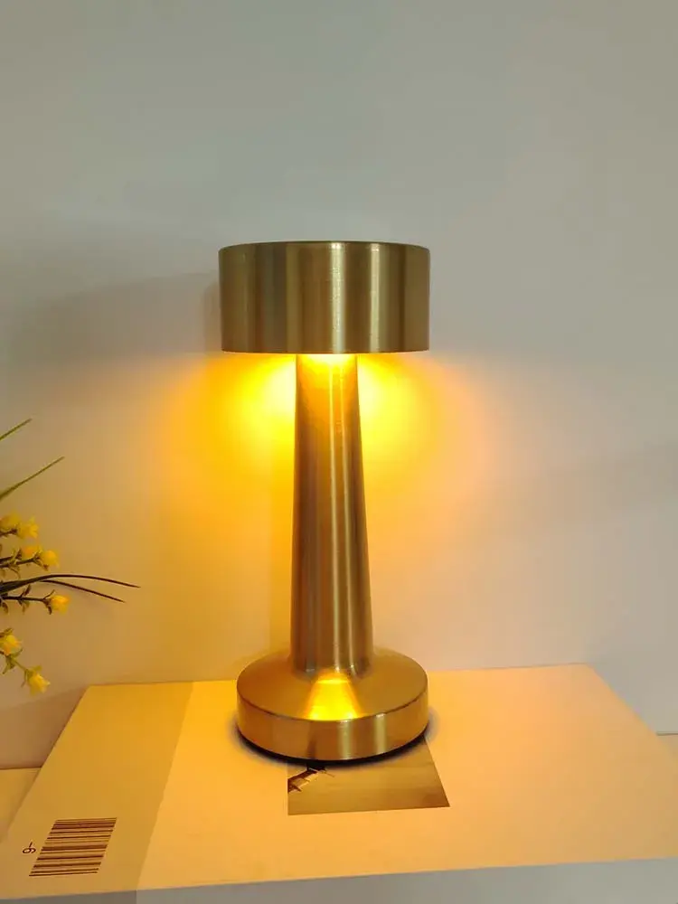 Versatile Golden LED Ambiance Light - USB Rechargeable, 800mAh Battery, Tricolor Dimming for 8 Hours, Perfect for Home Decor & Gifts