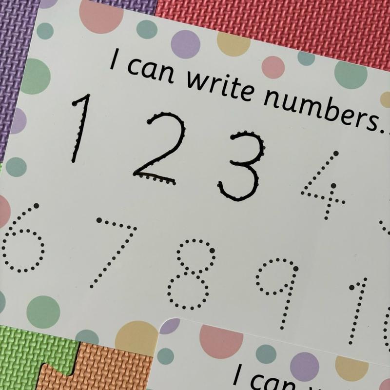 Start School Pack - Tracing Numbers Mats & Tracing Letters Mat, Addition & Subtraction Mats, Daily Routine Chart & Dry Wipe Pen 3