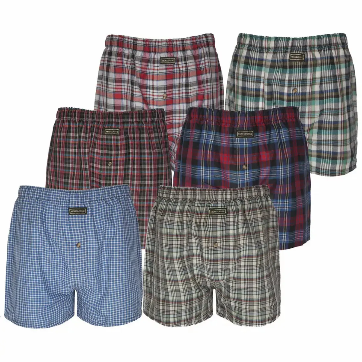 Men's Boxer Shorts 3,6,12-Pack Comfortable & Stylish Woven Trunks for Adults Available in S-2XL Menswear