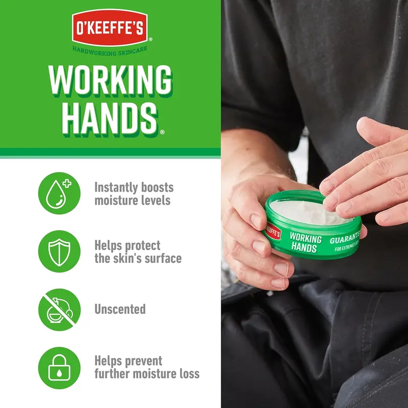 O'Keeffe's Working Hands Hand Cream 193g - Intensive Hydration & Protection for Dry & Cracked Skin - Moisture 5