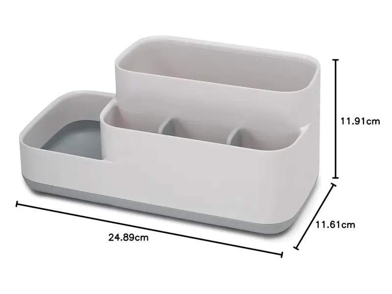 EasyStore Grey/White Bathroom Storage Caddy Organiser for Accessories - Racks 4