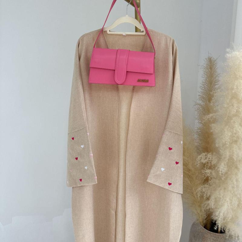 HASASERIES HS0998 Love Embroidered Elegant Cardigan Robe 3