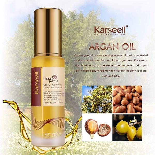Karseell Hair Oil Moroccan Argan Oil for Hair & Skin, Cold Pressed Maca Essence Argan Oil Hair Oil for Dry Damaged Hair All Hair Types 50ml Haircare Repair shampoo   moisture hygieneproducts Scent Comfort Moisturize Hydrating Hydrate Moisturizing 2