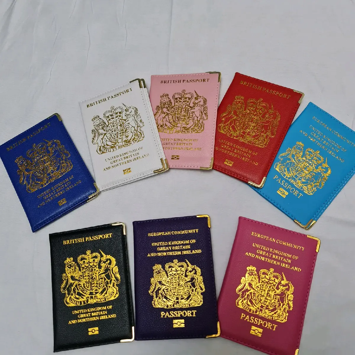 UK Passport Holder Protector Cover Wallet in 9 Colours - PU Leather