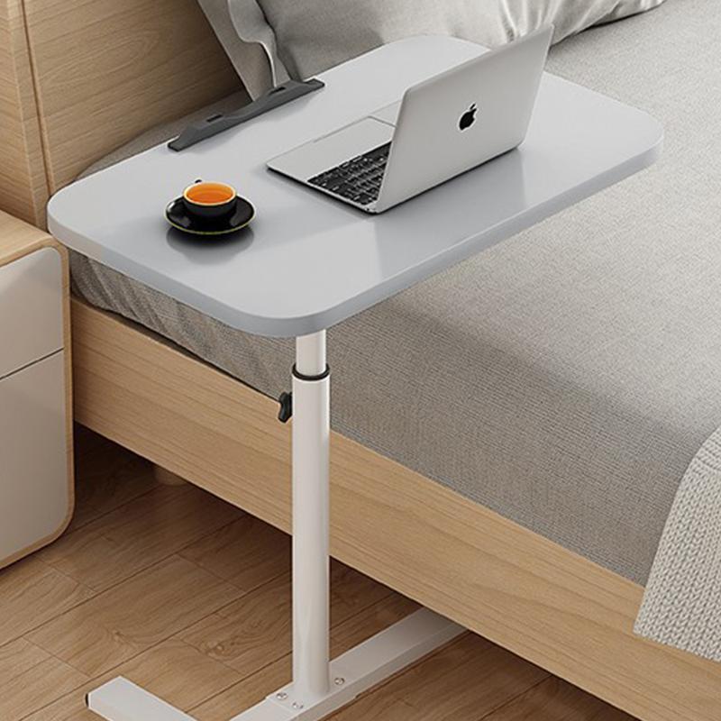 Adjustable Overbed Table Over Hospital Bed Tray with Wheels for Home Use or Medical - Grey  bed tray with wheels Overbed table for home use Bedside tray overbed tray Overbed table for patients Portable medical tray table 0