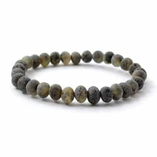 Adult Enchanted Raw Green Baltic Amber Stretch Bracelet 3