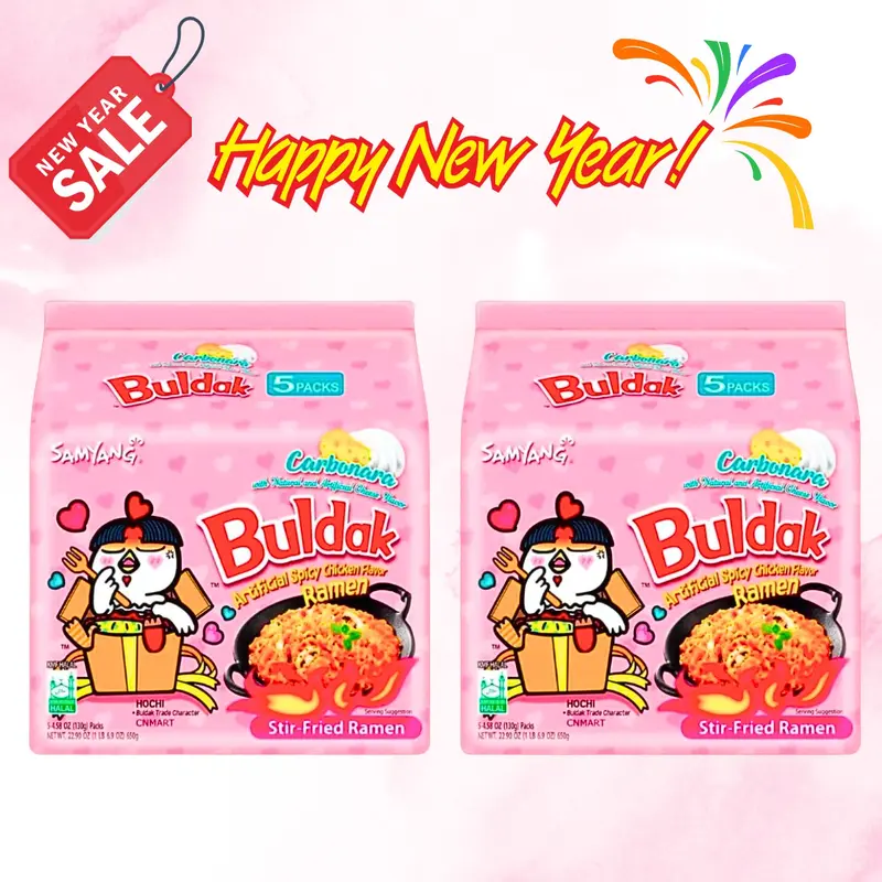 Halal Samyang Buldak Hot Chicken Carbonara Noodles (10 PCS) | Spicy Instant Buldak Ramen | Fire Noodles Buldak Bokkeum | Pansit Food | Halal-Certified Samyang Ramen for Quick & Easy Meals 4