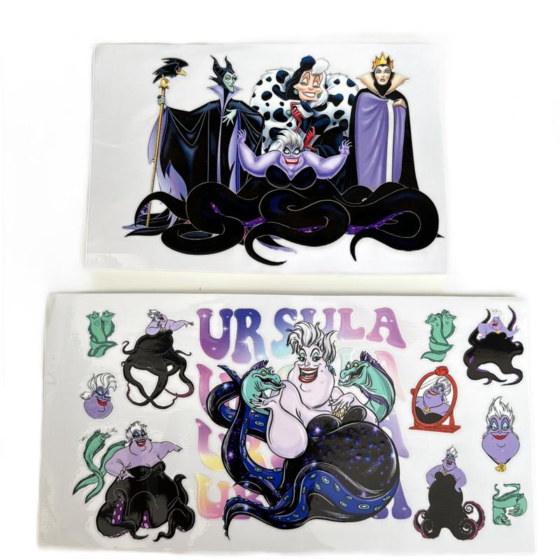 Character UV DTF transfer wrap for 16oz glasses, notebooks, mirrors etc 7