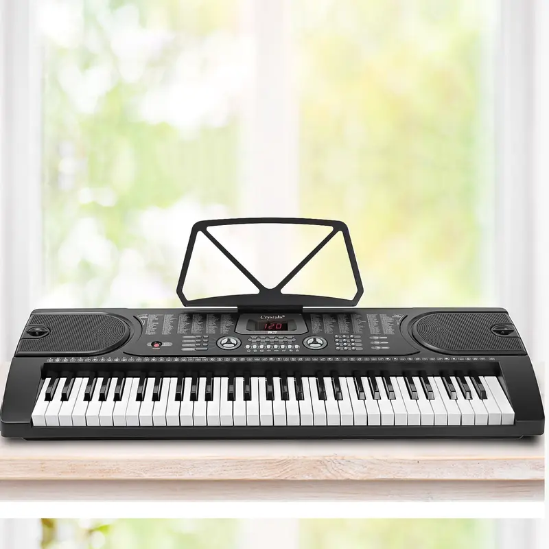 Crystals 61 Keys Electronic Teaching Keyboard Digital Music Piano Instrument with Microphone 1