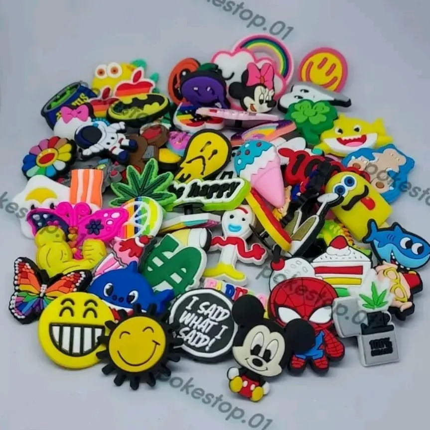 30 random croc shoe charms
