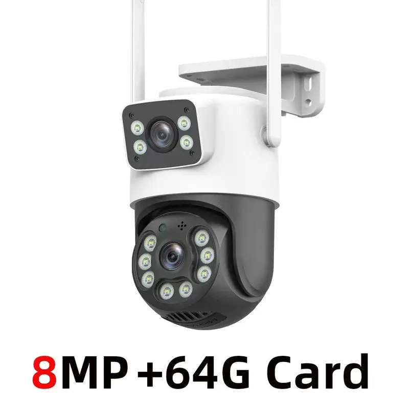 Wifi Surveillance Camera 4K 8MP Dual Lens Wireless Outdoor Security PTZ IP Cameras 0