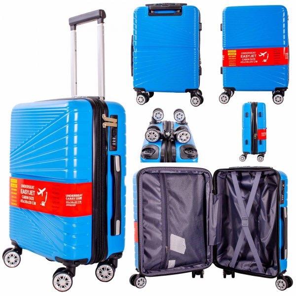 Easyjet Approved Hardcase Suitcase with Detachable 360 Degree Spinner Wheels - 45x36x20 - Lightweight Ideal For Short Trips anti-theft tsa lock 4 wheels 360 rotation easy jet