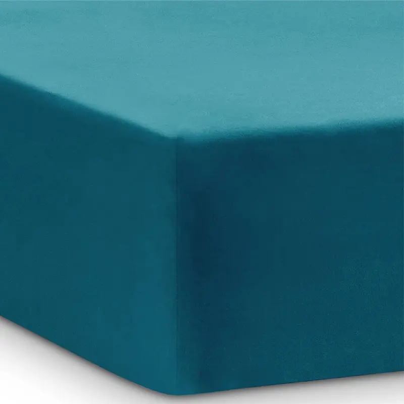 Bedding Fitted Sheet, Soft Quality Blended Cotton Plain Dyed Bed Linen 3