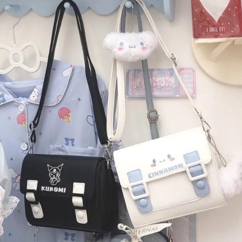 Kawaii Sanrio - Kuromi, Cinnamoroll, Melody & Kitty - Girls' Shoulder Messenger Bag - Uniform Bag Lolita Dress Bag - Christmas Birthday Gift for Kids / Girls 3