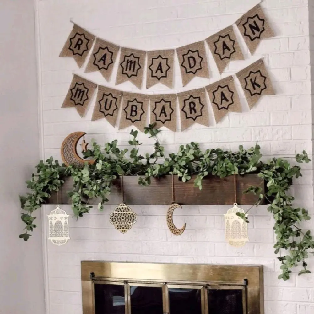 Ramadan Mubarak Hessian Bunting