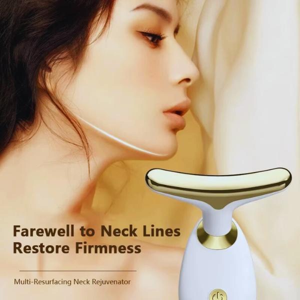 and Neck Massager, Portable Facial and Neck Massager V Shaped Massager Wrinkle Remover Anti Aging. Battery operated wrinkle reducer Comfort 7 1 face lifting massage tool face lifting led face sculptor beauty device intense pulsed light instrument massage 6
