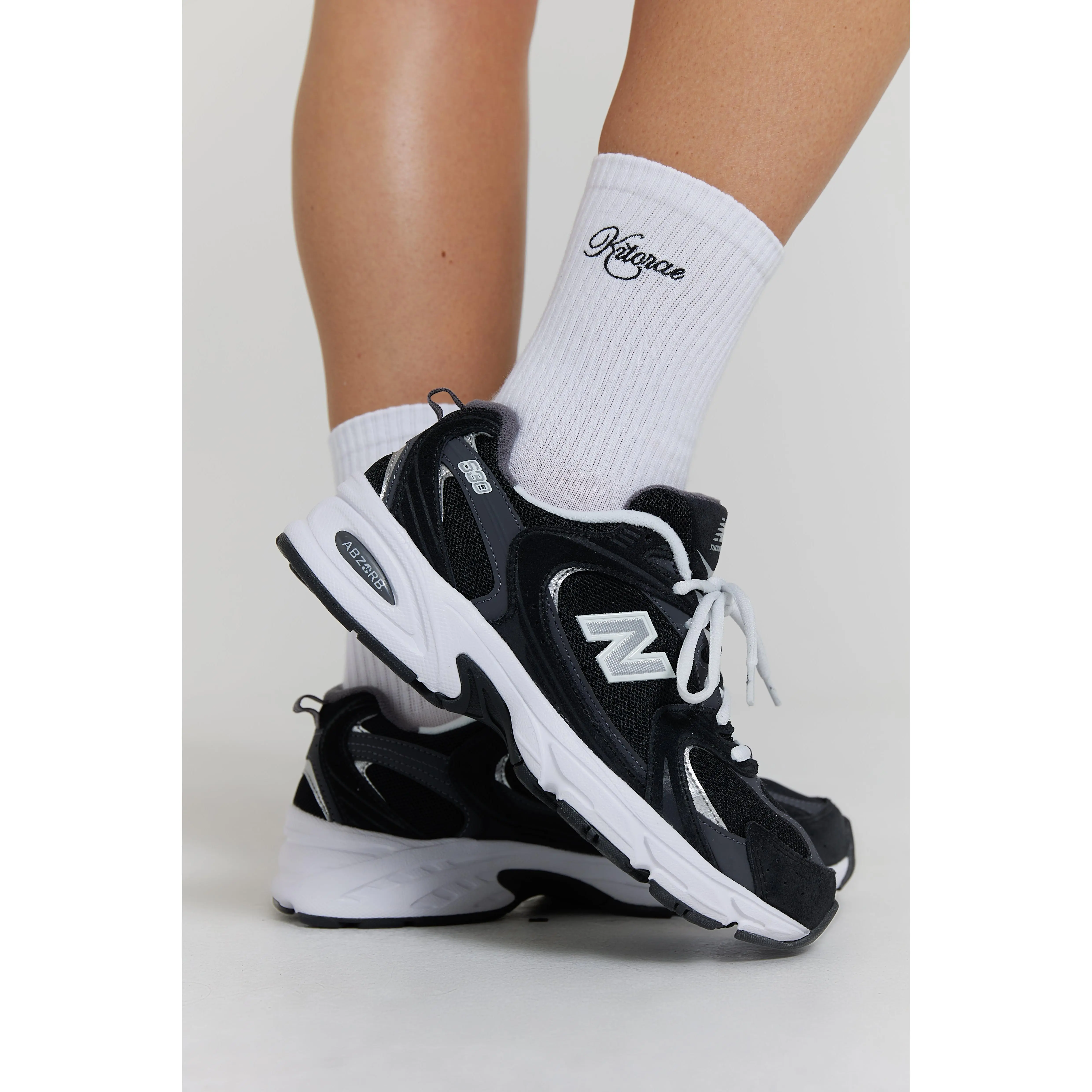 The Unisex Half-Crew Signature Socks - White