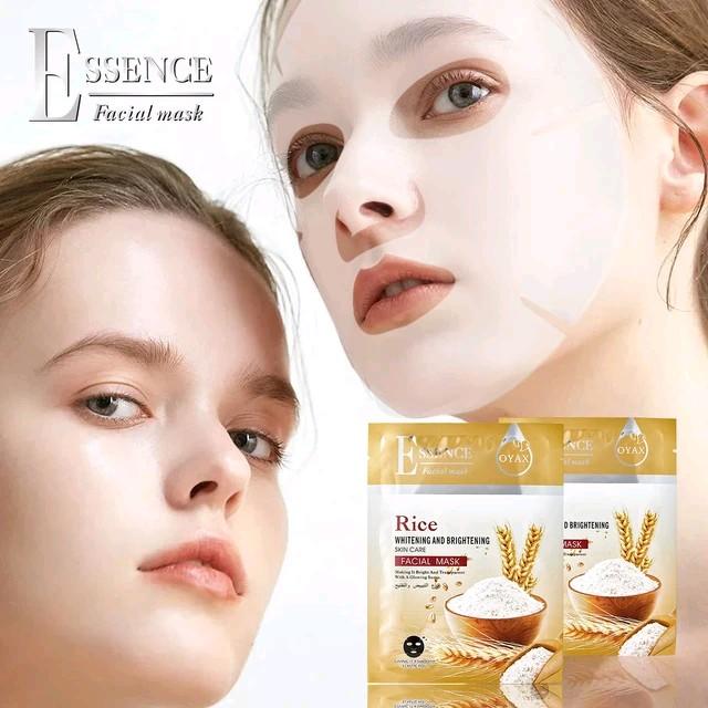 1 Radiant Rice Brightening Face Mask: Glow Up with Natural Luminosity and Even Skin Tone!  Hydrating Skincare Nourishing Moisture Moisturize Hydrate Moisturizer Moisturizing Skin Repair for Sensitive Skin Dry Skin All Skin Types, Whitening Soothing 3