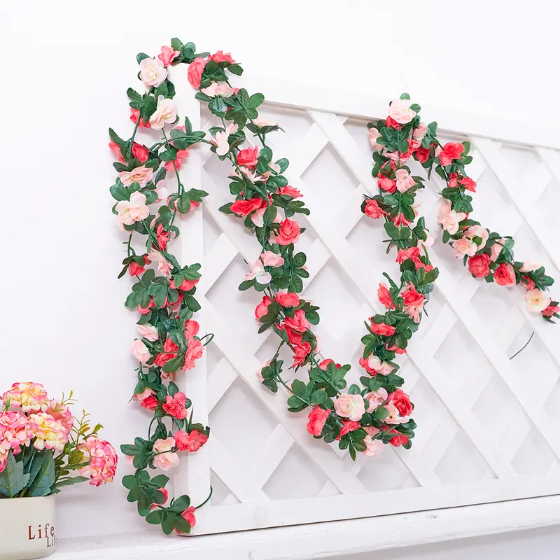 Lifeideas 4 Pack Artificial Flower Garlands - Lightweight and Eco-Friendly for Indoor/Outdoor Decorations 2