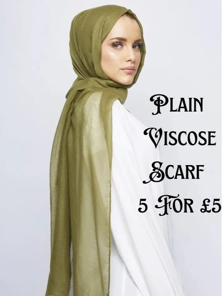 Women Girls Plain 5 for £5 Large Maxi Long Wide Big Viscose Soft Scarf Hijab Shawl Wrap