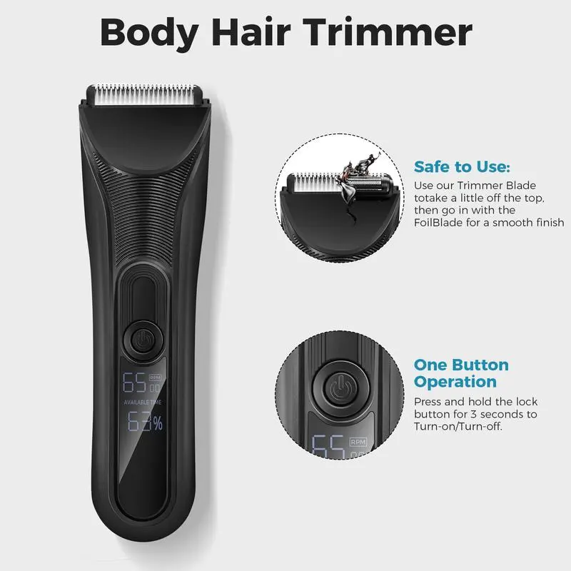 【UK Seller】Body & Manscaping Trimmer for Men, 3 In 1 Electric Cordless Body Hair Trimmer, Waterproof Beard Trimmer Electric Shaver, Cordless Groin Hair Trimmer For Men, Gift For Boyfriend, Gifts for Men。 3