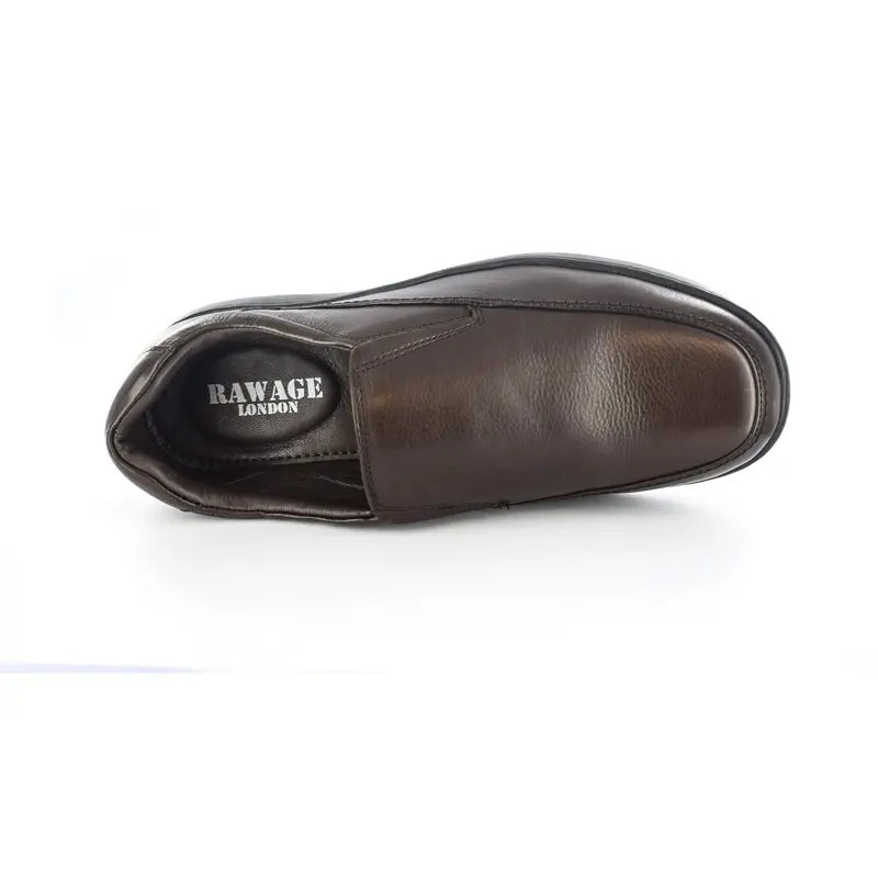 Mens Brown Genuine Leather Casual/Formal Slip On Shoes 5
