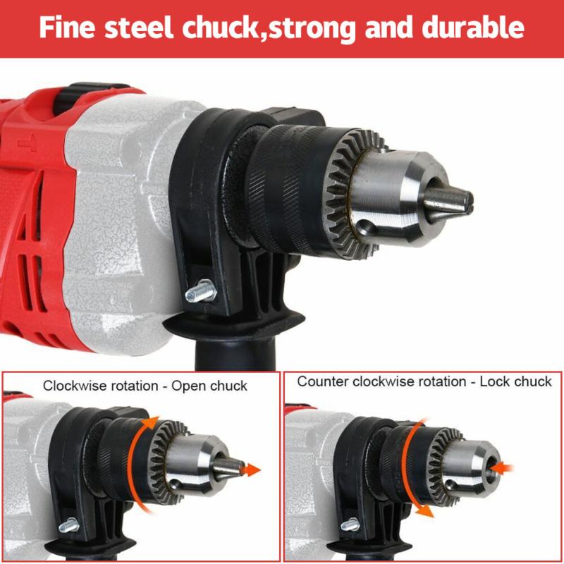 HAMMER DRILL POWERFUL VARIABLE SPEED INDUSTRIAL ELECTRIC CORDED DRILL 1200W 220V 6