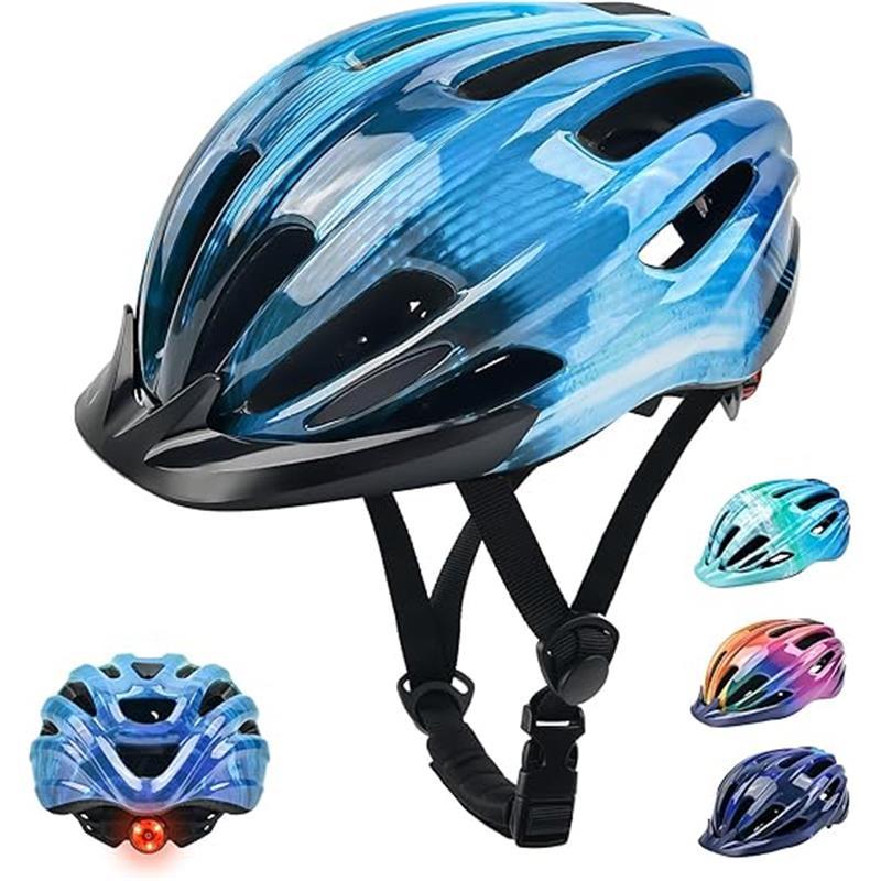 Kids Bike Helmet, Bike Helmets for Kids with Light and Visor for Boys Girls Bike Helmet Kids Cycle Helmet Kids Childrens Bike Helmet Bicycle Cycling Helmet Kids (50-57CM) 4