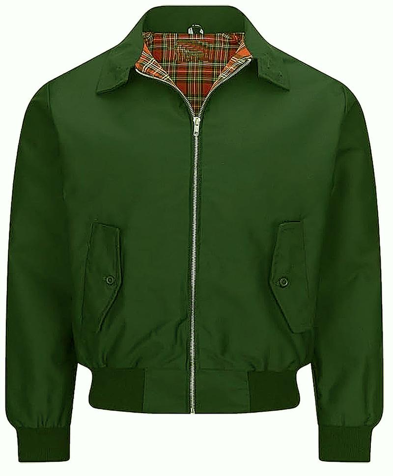 Product Introduction of Marcus Harrington Jacket men Adults Classic Retro Bomber Tartan Lining lightweight Coat Menswear Hem Tops Stylish Ribbed Long Sleeve Collar Casual Outerwear Underwear Longsleeves Beige Plain 10