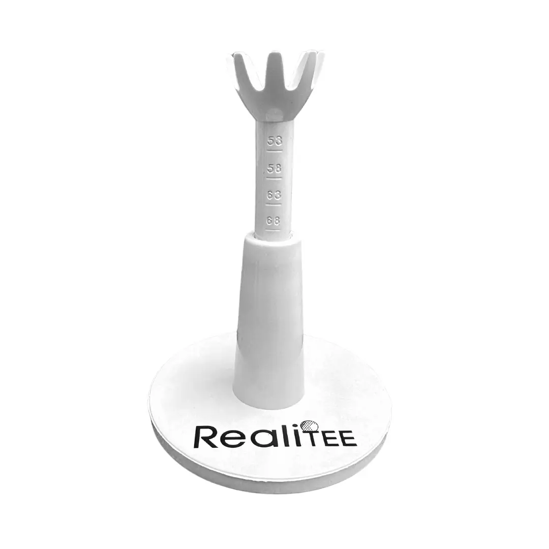 Realitee Course Realistic Golf Driving Range Tee for Him or Her - Height Adjustable Rubber Tee