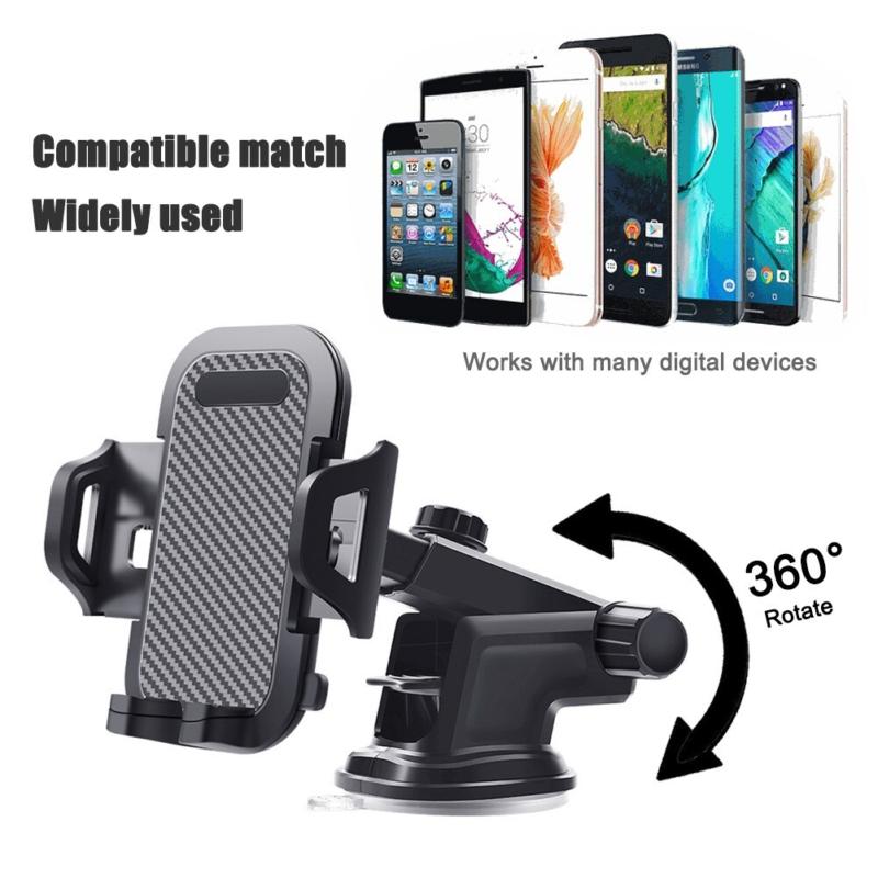 ​​Universal Car Phone Holder 360° Rotatable Mount for Windshield Dashboard Cradle with Anti-Slip Grip​ 1