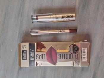 Product Review of 2 in 1 Lipstick & Lip Liner Makeup Set, 2 Counts/set Long Lasting Nude Color Lipstick Makeup Tool, Lip Gloss Lip Liner Lip Stain Lip Kit Sets, Gift for Girls & Women from M**l H**h A**) 0