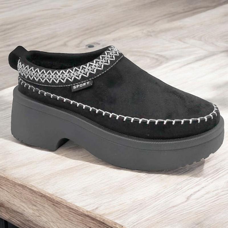 WOMENS SLIP ON WARM SLIPPERS FAUX FUR LINED LADIES in OUT DOOR SLIPPERS SHOES BOOTS Girl Footwear 5