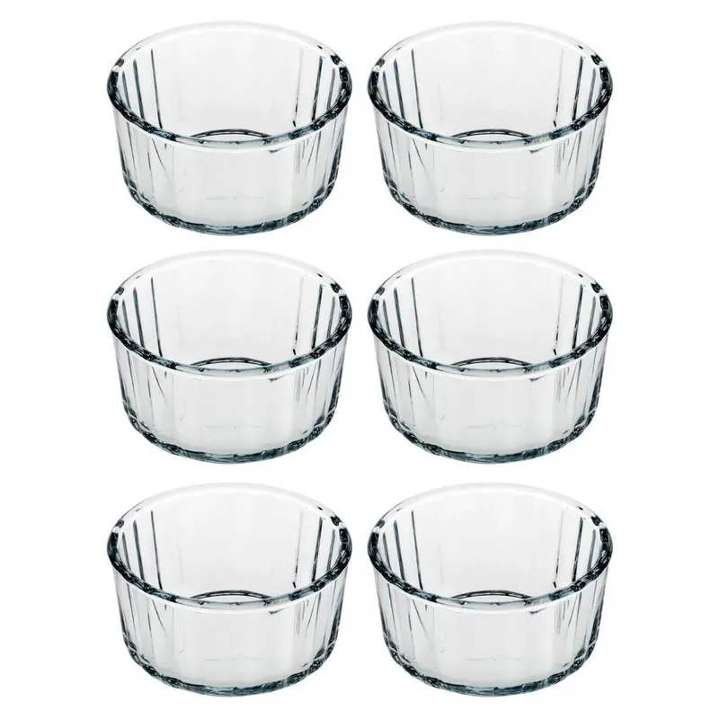 Set of 6/12 Pasabahce Souffle Bowl Glass Tableware 0