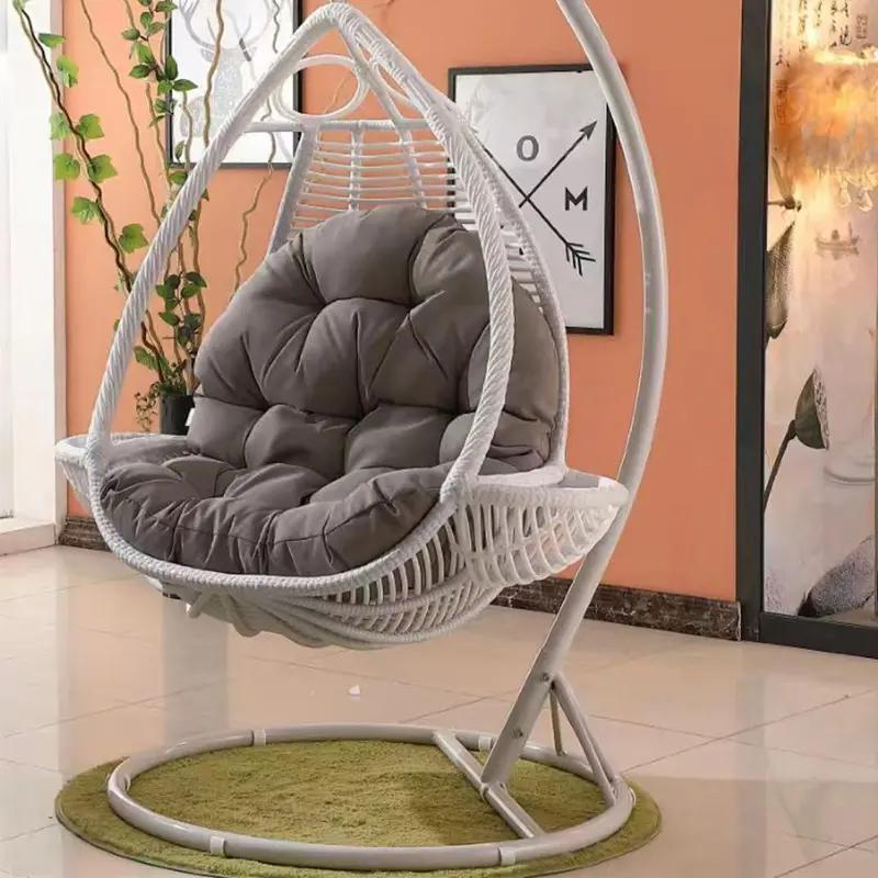 Basket Chair Cushion Pad for Hanging Egg Chairs – Comfortable Hammock Seat Pad for Garden, Patio, or Indoor Swing Seats – Durable, Soft, and Stylish Cushion - Dark Grey