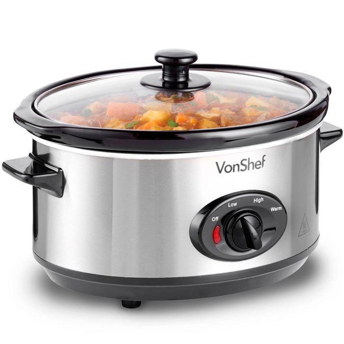 VonShef Stainless Steel 3.5L Slow Cooker【UK SELLER】 4