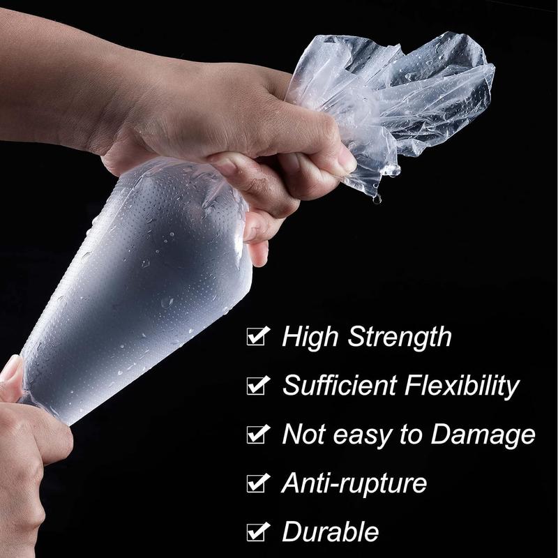 Uwish 110 Pcs 12-Inch Thick Disposable Piping Bags for Effortless Cake, Pie, and Cookie Decorating - Bakeware 2
