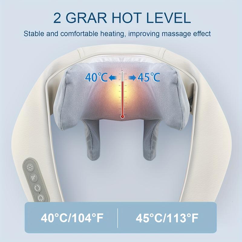 Product Introduction of Rechargeable Cordless 3D Kneading Neck Massager Pillow - Soothing Heat, Deep Tissue Massage, Relaxation for Neck, Back, Shoulder, and Leg Muscles at Home - Portable, Ergonomic Design for Ultimate Comfort shiatsu  massager neck  massager 11