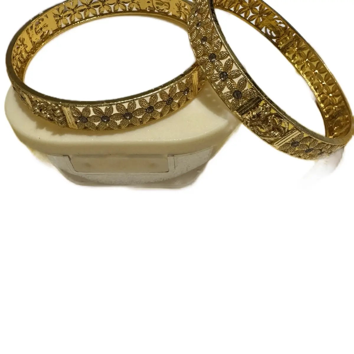 Women's Gold Plated Bangles Size 2.4 - Lightweight and Luxurious
