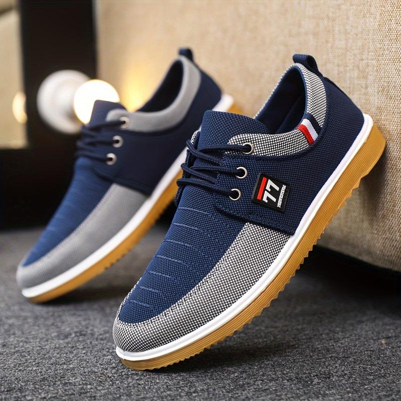 Product Introduction of All-Season Men's Comfy Canvas Shoes - Breathable, Durable Rubber Sole, Versatile, Stylish Lace-Up for Office, Walking, Driving, Sports 0